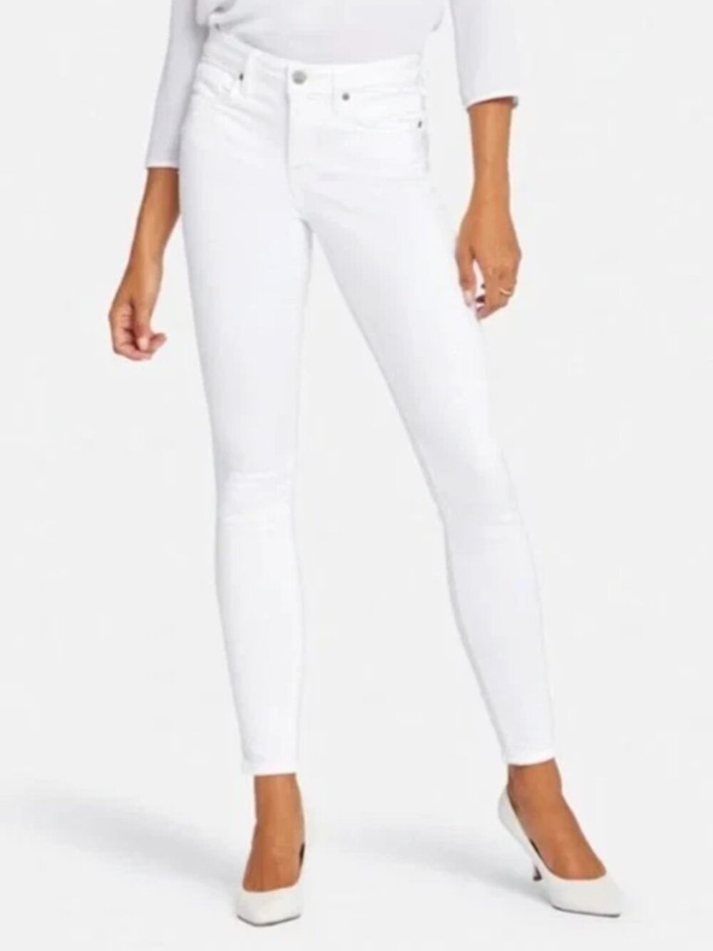 NYDJ Women Jeans Size 16 Optic White Ami Skinny Stretch Denim Lift Tuck New
